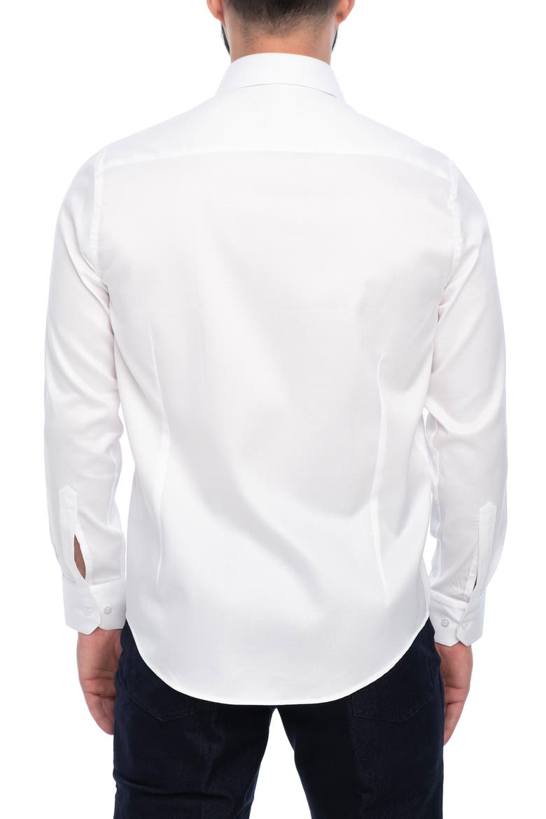 Berwick Slim Fit Cotton Dress Shirt, Alternate, color, WHITE
