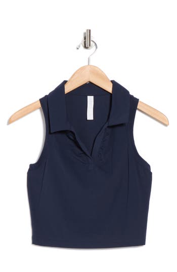 Z By Zella On The Move Sleeveless Polo In Blue