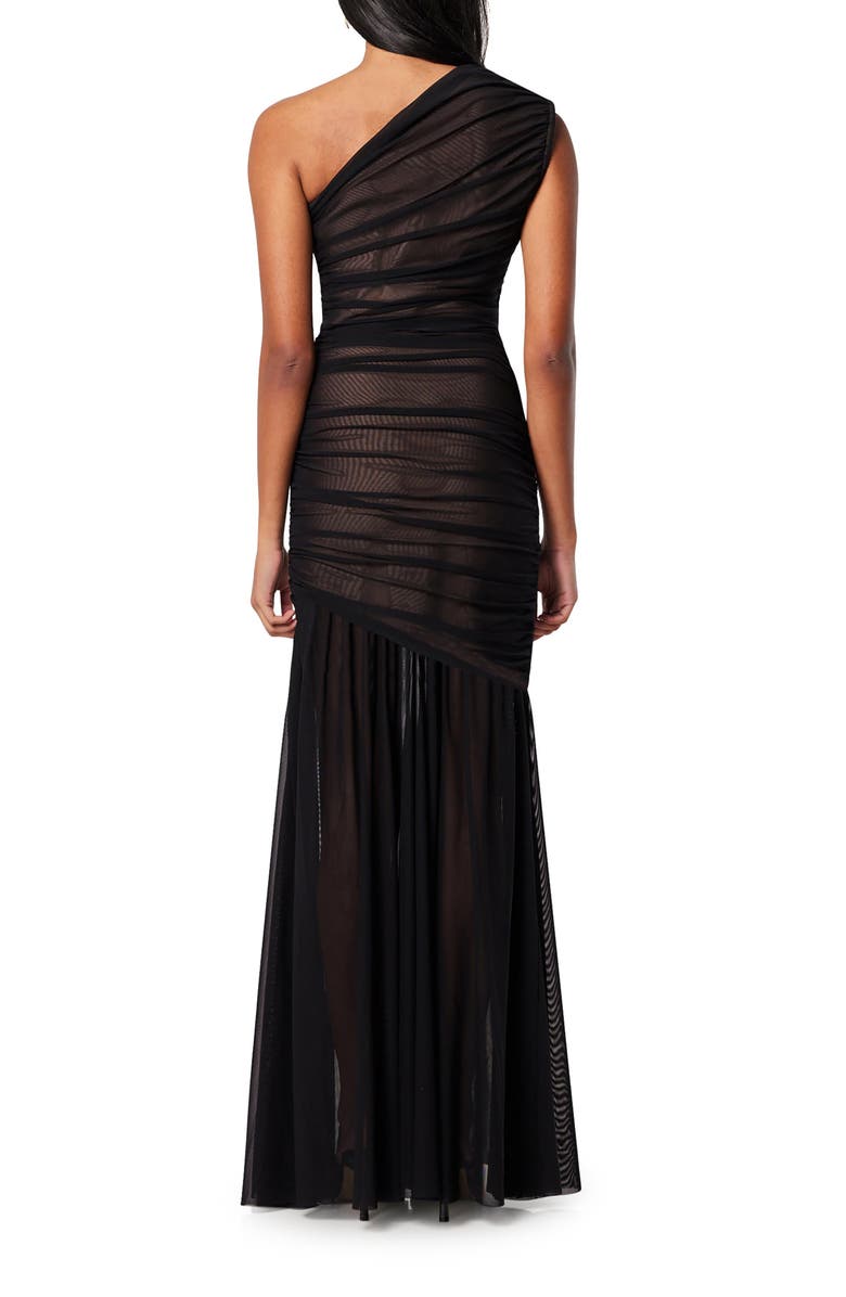Vienna Ruched One-Shoulder Gown