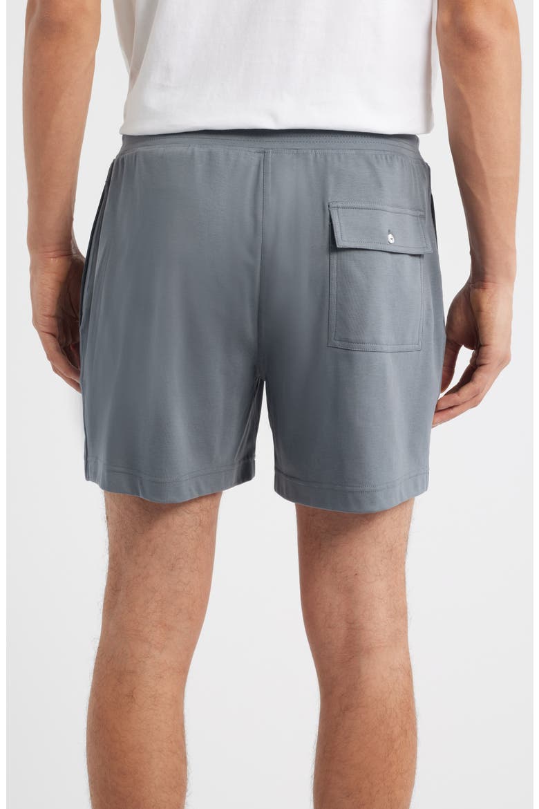 Stretch Cotton & Modal Blend Drawstring Pajama Shorts, Alternate, color, OCEAN