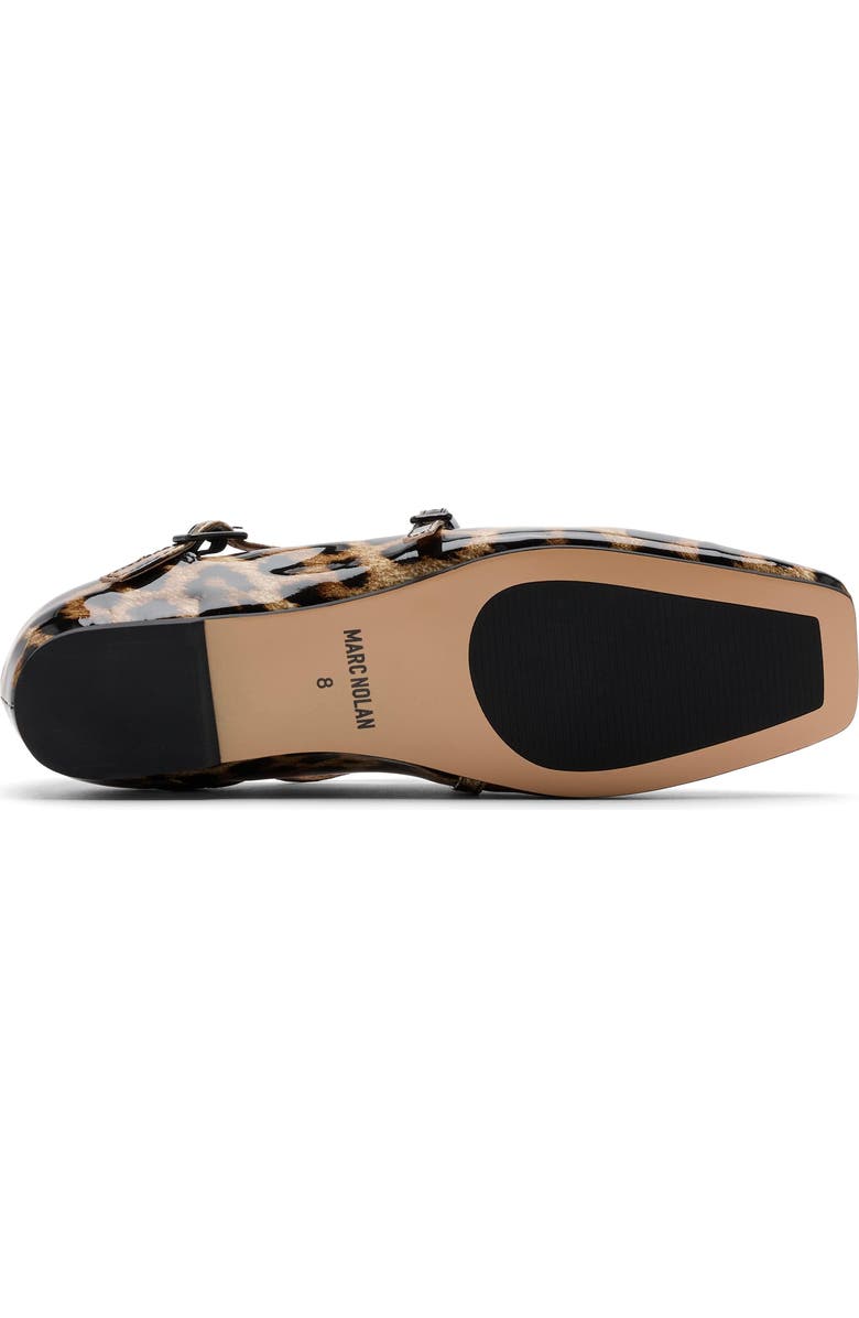 MARC NOLAN Billie Patent Leather Mary Jane Flats, Alternate, color, Leopard