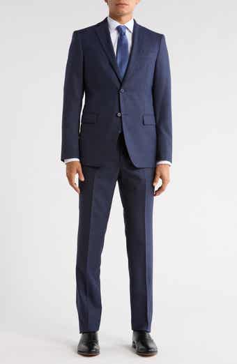 John Varvatos Star USA Plaid Wool Blend Suit