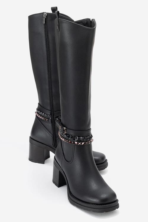 Prologue Shoes Viorra Knee High Boot In Black