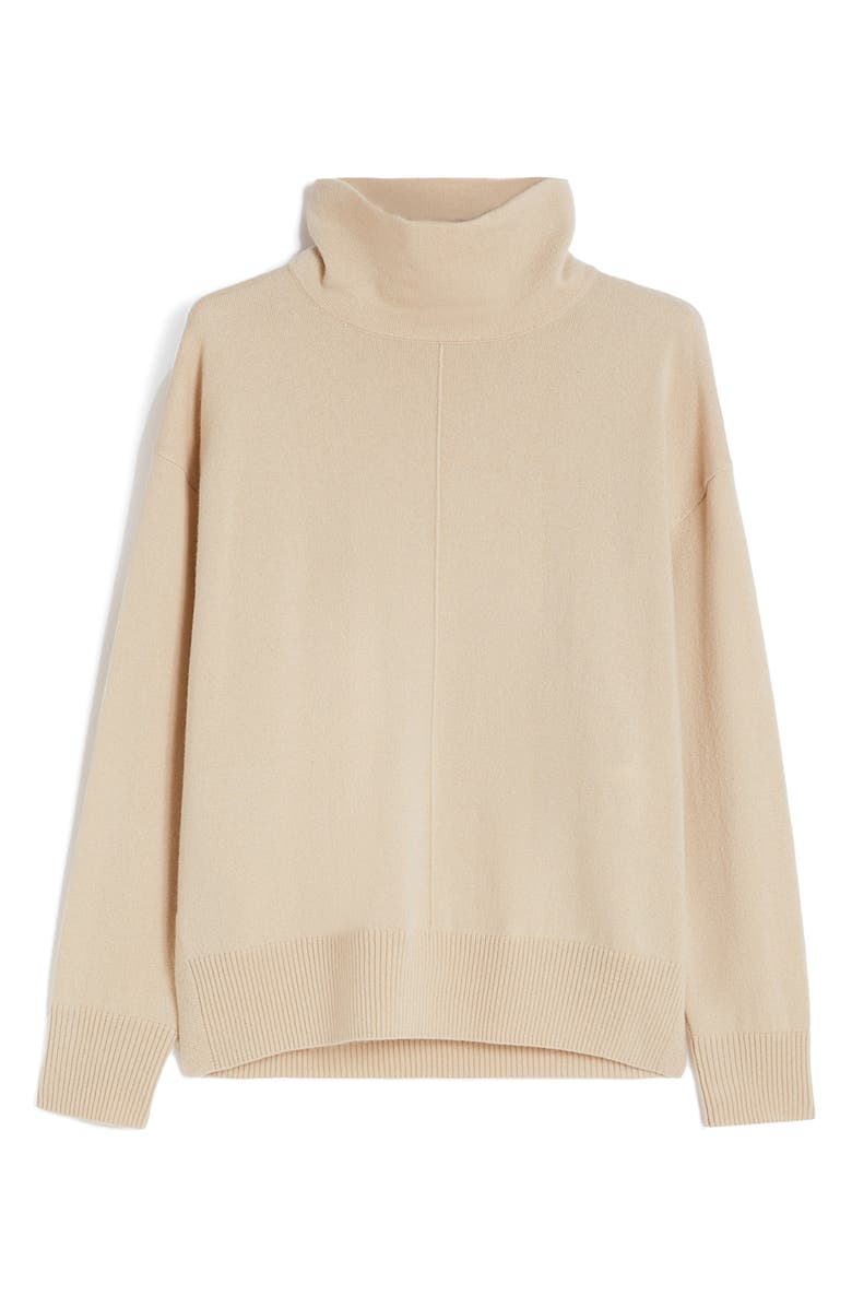 Weekend Max Mara Scrivia Wool & Cashmere Turtleneck Sweater, Alternate, color, Beige