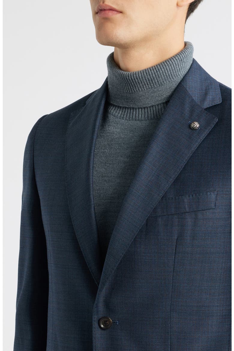 Esprit Dark Teal Mélange Wool Suit, Alternate, color, DARK TEAL