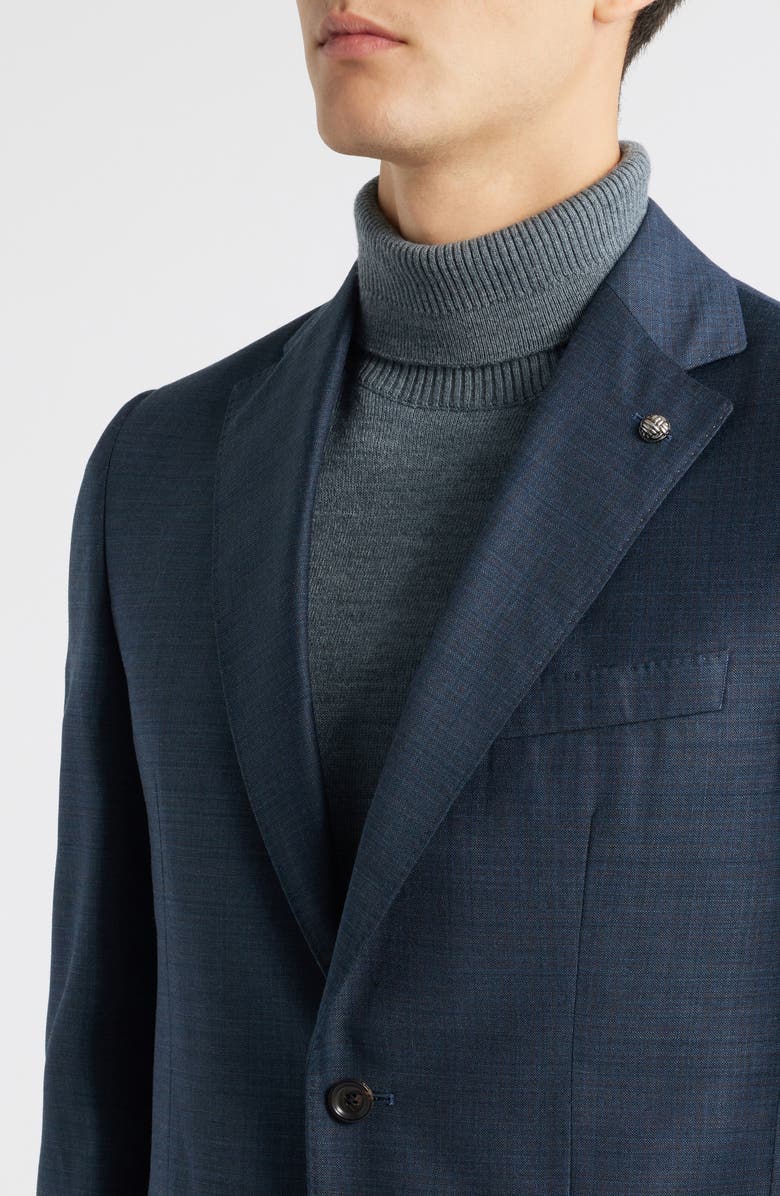 Jack Victor Exprit Dark Teal Mélange Wool Suit, Alternate, color, Dark Teal