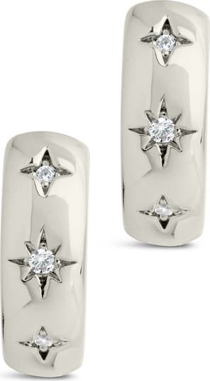 Harmoni Star Cubic Zirconia Hoop Earrings