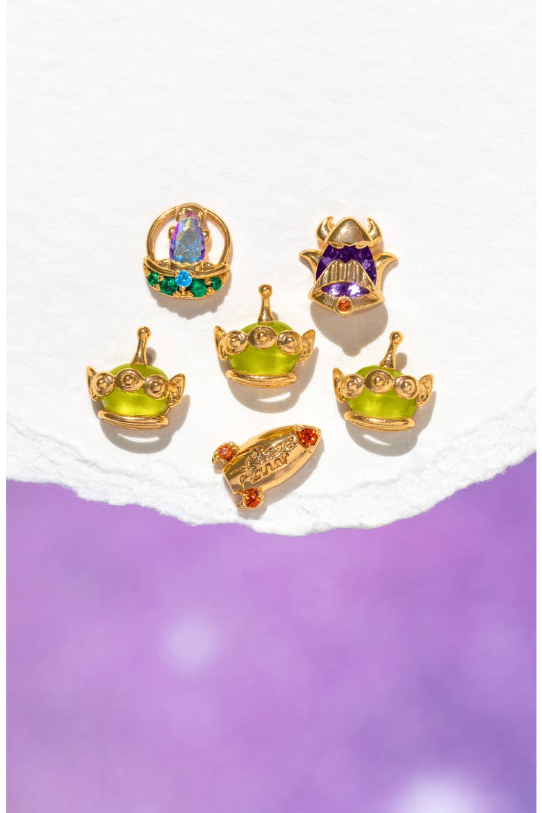 Pixar Toy Story Alien Stud Earrings, Alternate, color, GOLD