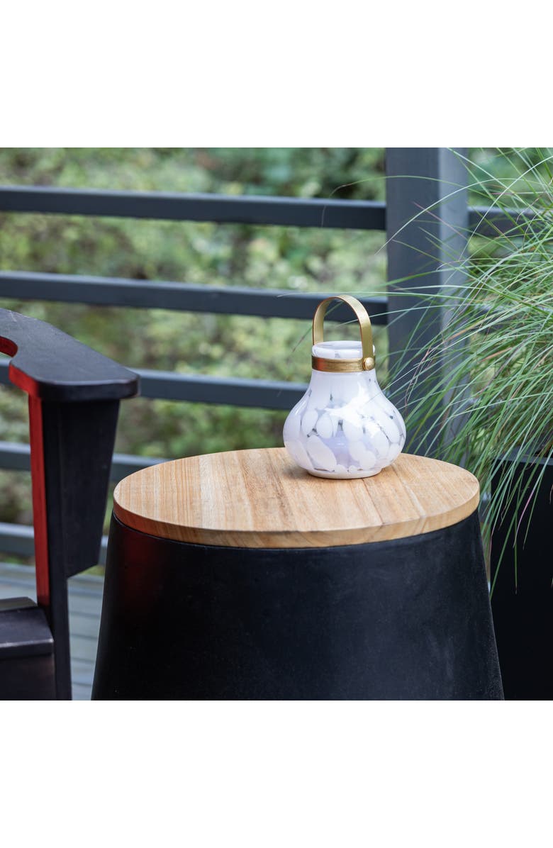 Allsop Home & Garden Moondrop Lantern - Rechargeable Glass LED Lantern, Alternate, color, White