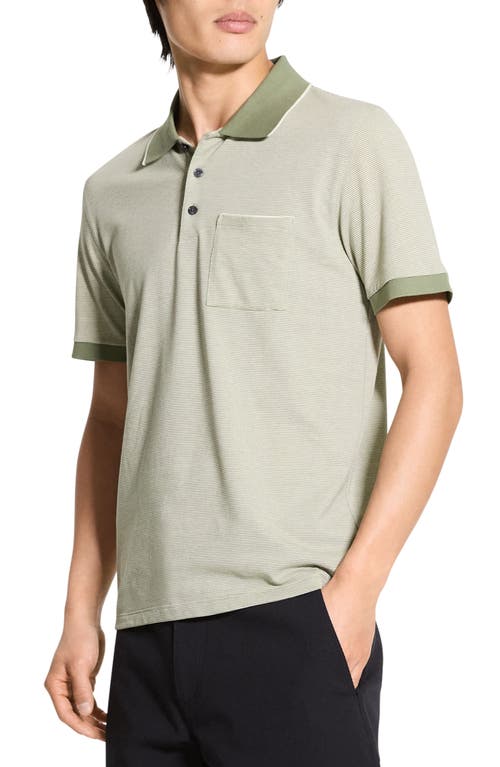 Theory Bird's Eye Polo In Green