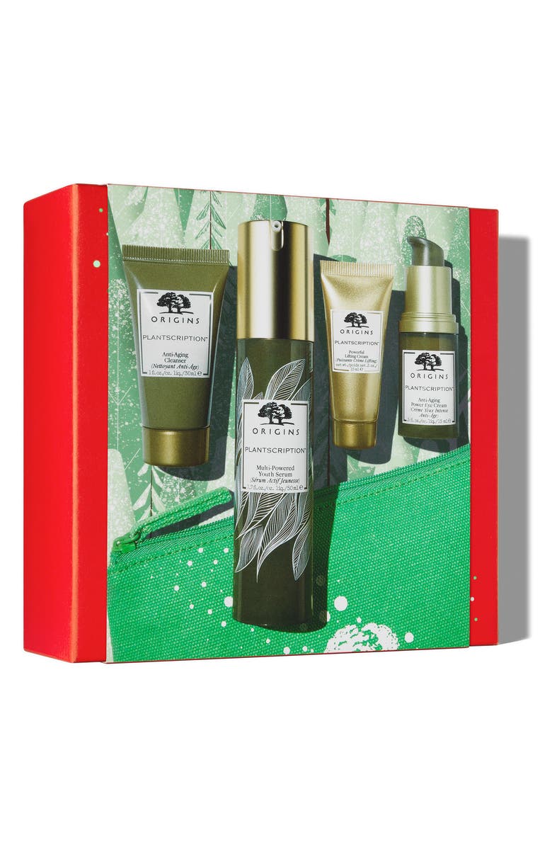 Origins Youthful Greetings Plantscription<sup>™</sup> Youth-Boosting Essentials Set USD $164 Value, Alternate, color, 