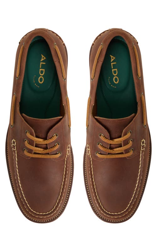 Aldo Cedric Lugged Boat Shoe In Brown