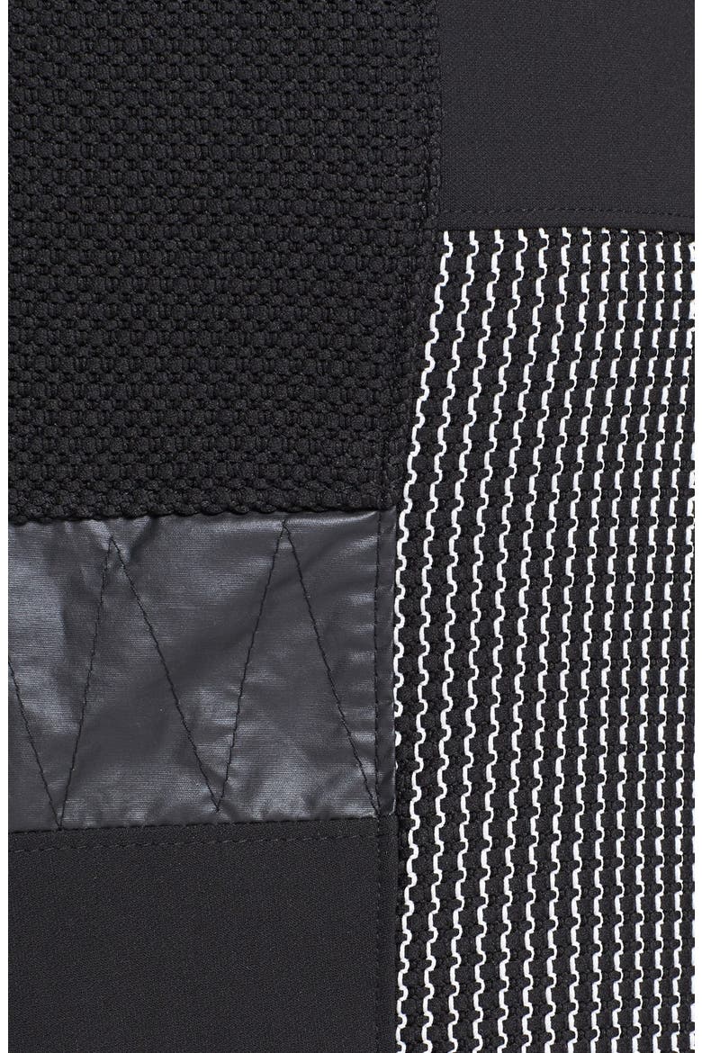'Hastings' Coated Patchwork Skirt, Alternate, color, BLACK