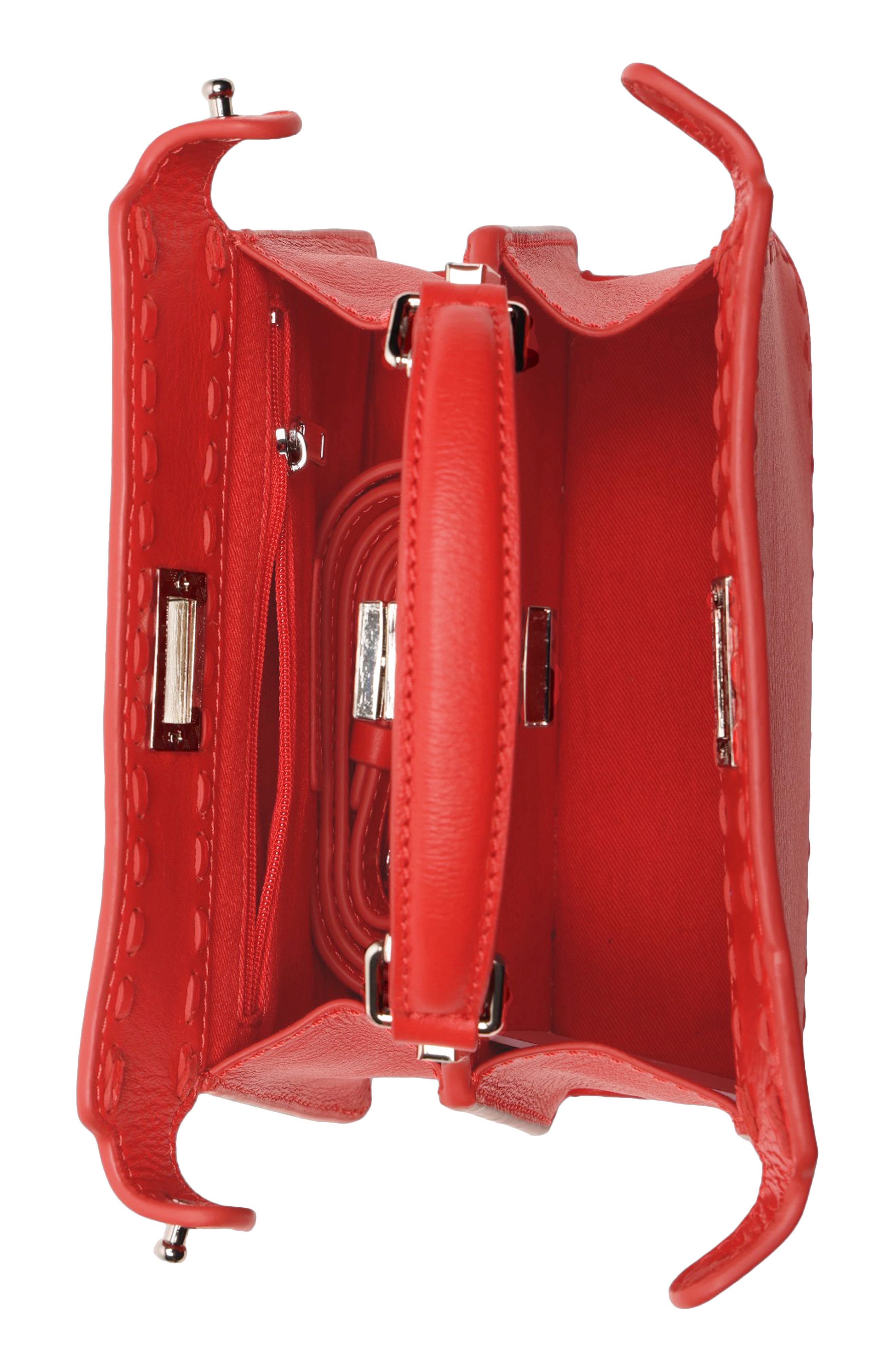 Mini Reed Leather Satchel, Alternate, color, CHERRY DIP