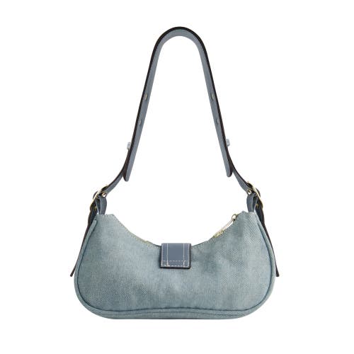 True Religion Multi-strap Denim Shoulder Bag In Gray