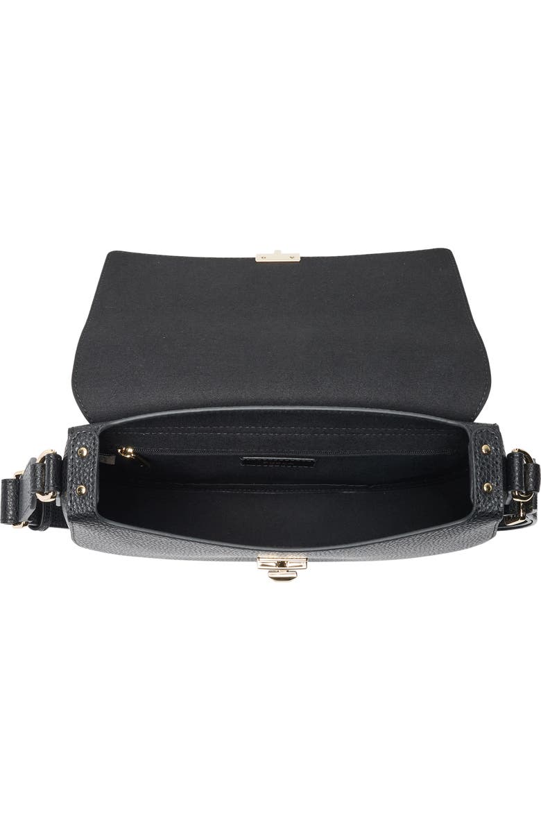 Furla Glenn Small Leather Crossbody Bag, Alternate, color, Nero