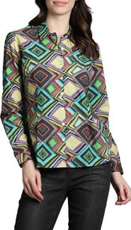 APNY Print Poplin Button-Up Shirt