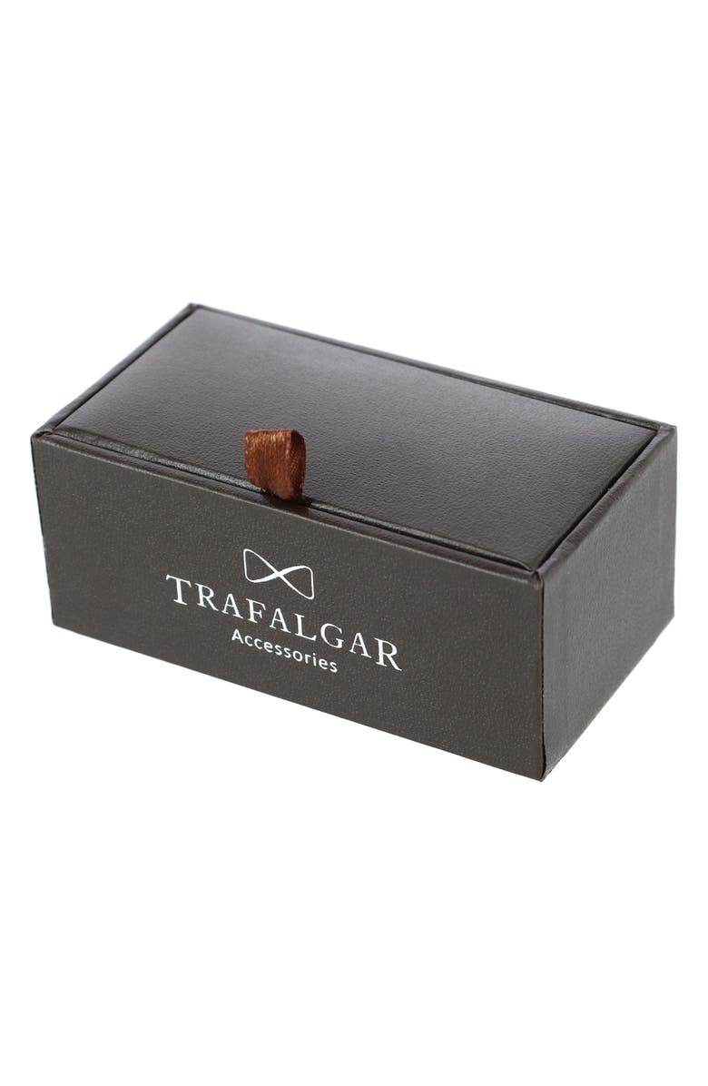 Trafalgar Black Onyx Cuff Links, Alternate, color, Silver