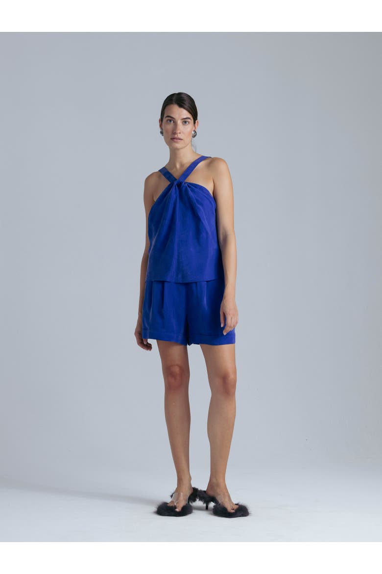 Cupro Top, Alternate, color, Blue