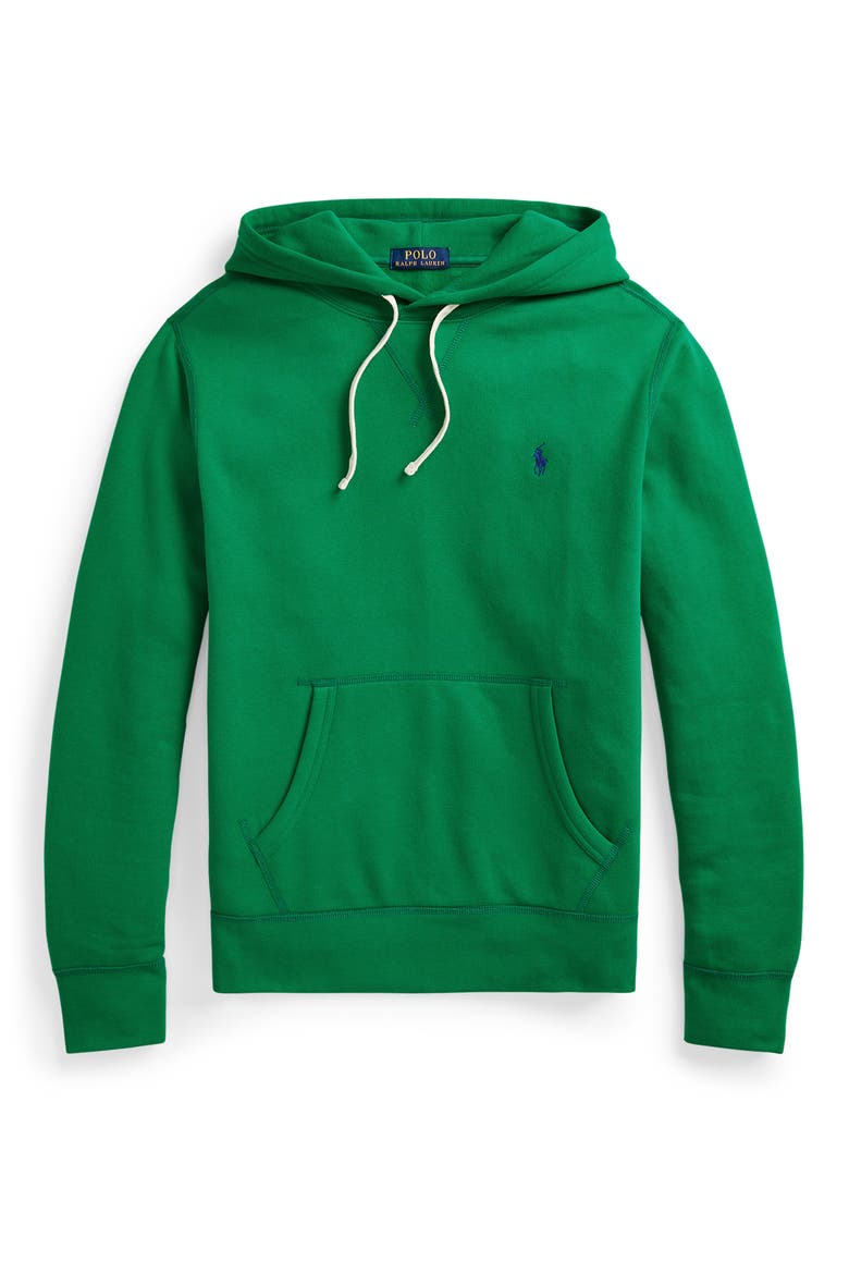 Men's Fleece Hoodie, Alternate, color, BILL GREEN