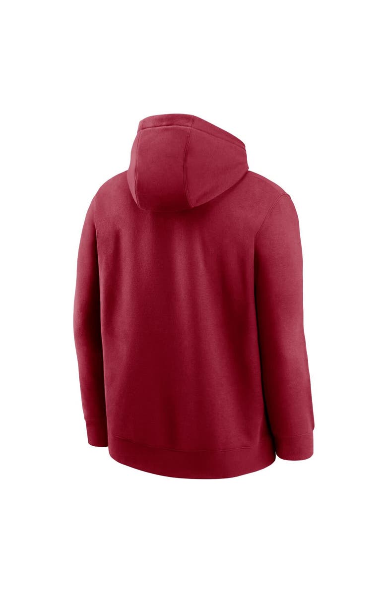 Nike Men's Nike Crimson Alabama Crimson Tide Football Stack Club Fleece Pullover Hoodie, Alternate, color, 
