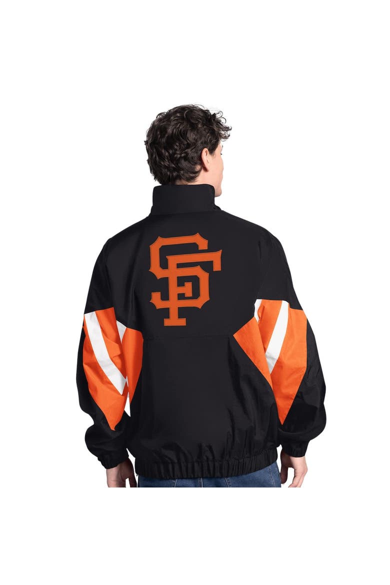 Men's Starter  Black San Francisco Giants Cooperstown Chief Half-Zip Pullover, Alternate, color, Black