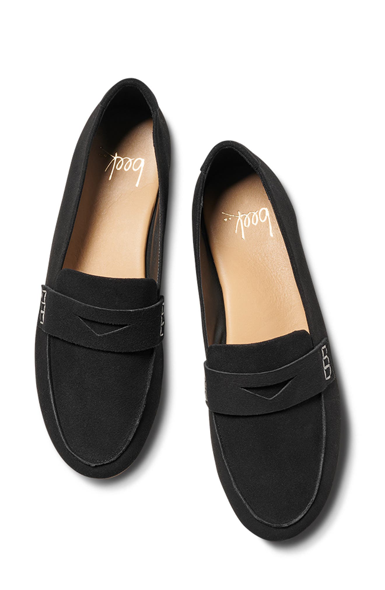 Beek Moorhen Penny Loafer, Alternate, color, Black Suede
