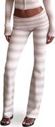 Tiger Mist Marissa Low Waist Stripe Knit Flare Pants