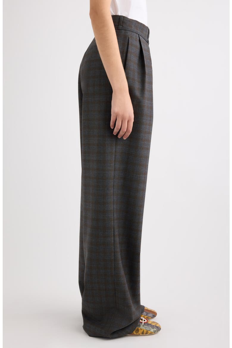 Peacha Wide Leg Wool Pants, Alternate, color, BROWN