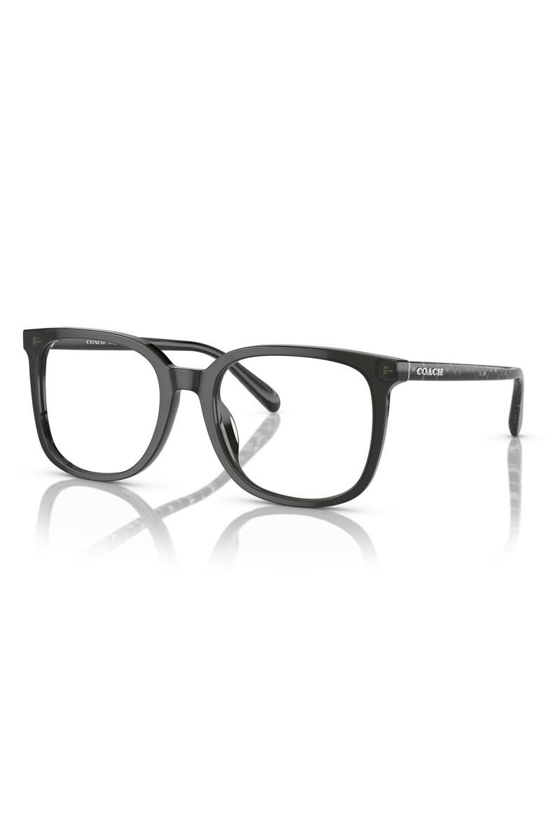 COACH 54mm Square Optical Glasses, Alternate, color, Transparent Dark Grey / Demo