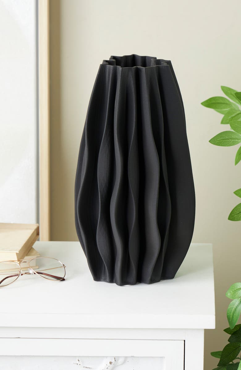 VIVIAN LUNE HOME Ruffled Ceramic Vase, Alternate, color, 