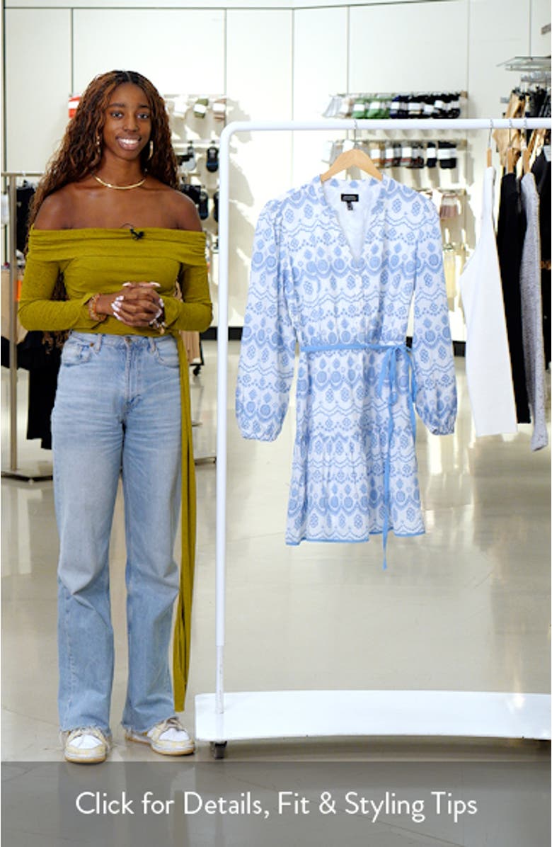 Long Sleeve Cotton Minidress, sales video thumbnail