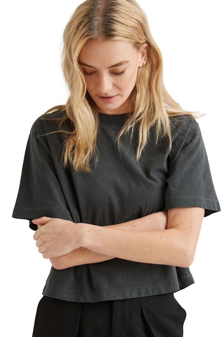 The Relaxed Crop Tee, Main, color, Stretch Limo