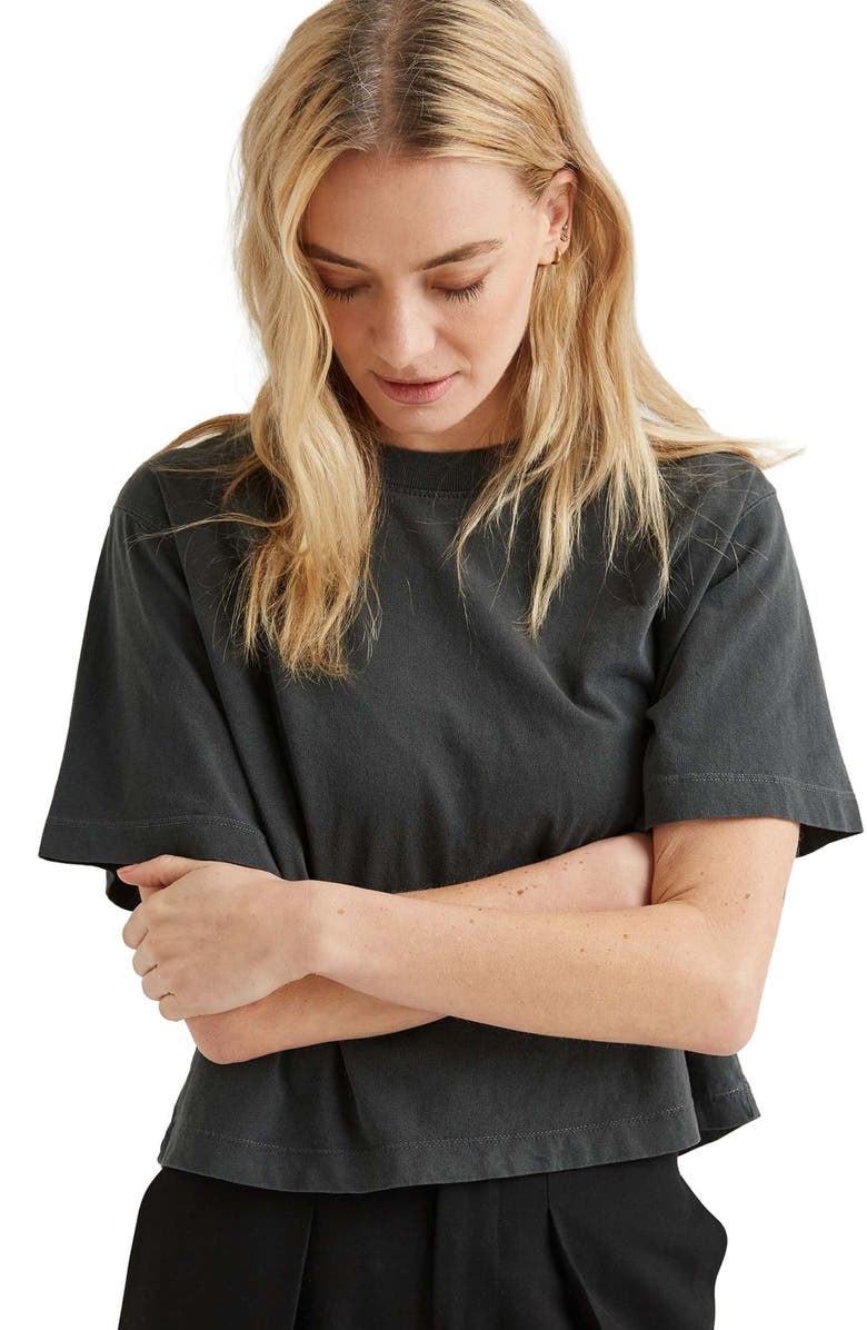 Richer Poorer The Relaxed Crop Tee, Main, color, Stretch Limo