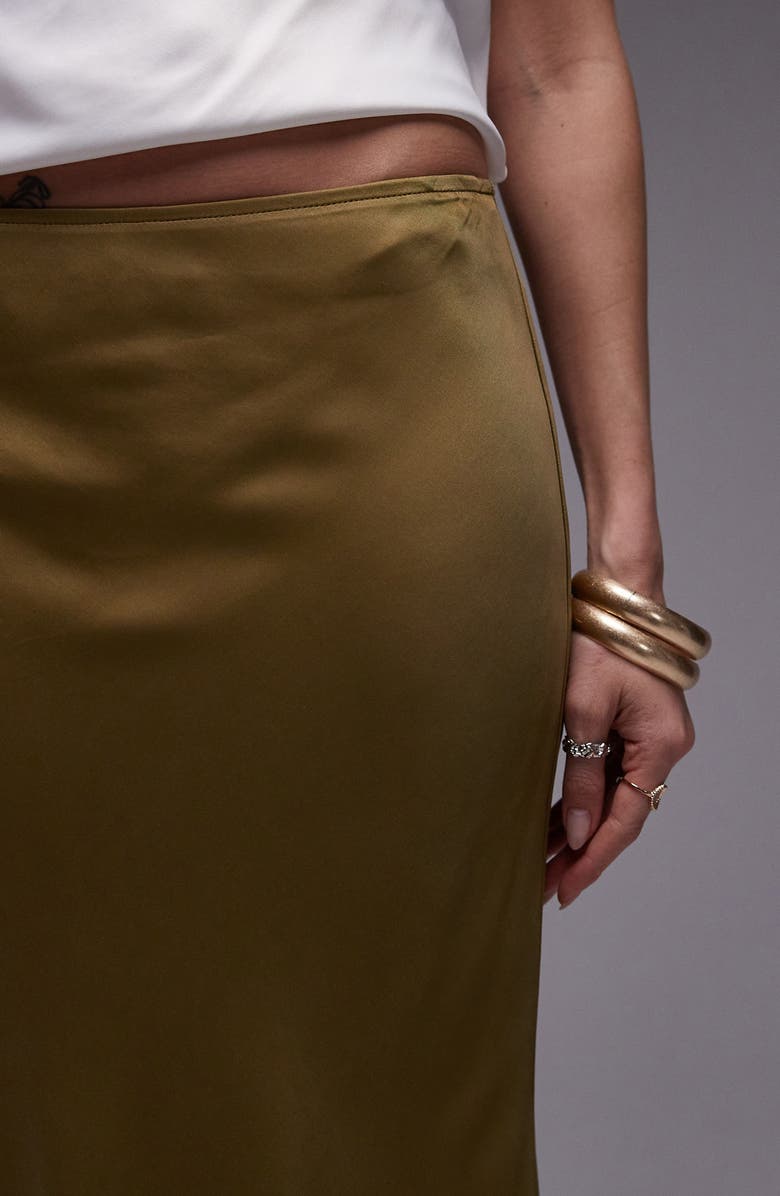 Topshop Bias Cut Satin Maxi Skirt, Alternate, color,