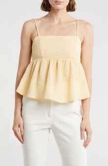 Elodie Textured Peplum Camisole