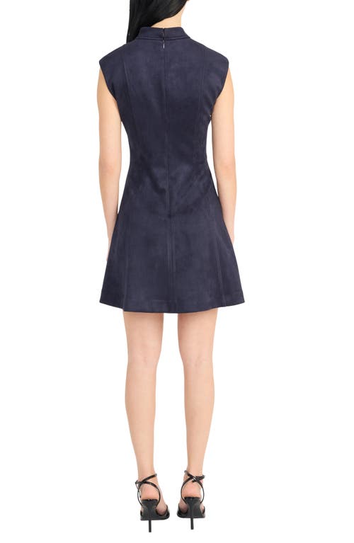 Donna Morgan For Maggy Princess Seams Fit & Flare Minidress In Blue