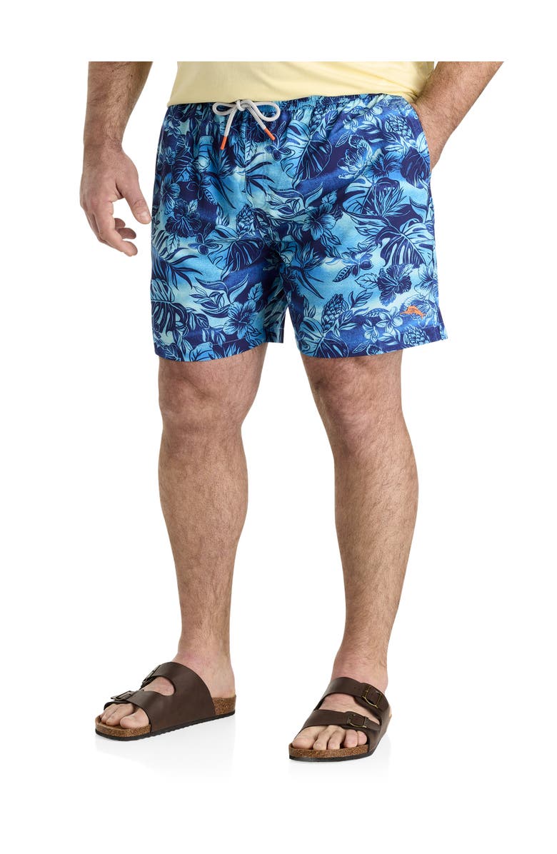 Tommy Bahama Big & Tall Ocean Escape Swim Trunks, Main, color, Eclipse