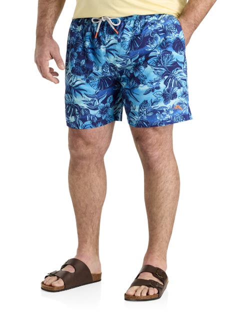 Big & Tall Ocean Escape Swim Trunks