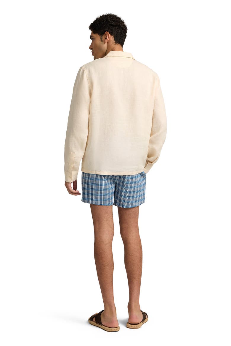 Charles 4" Swim Trunk, Alternate, color, BLUE/WHITE MULT