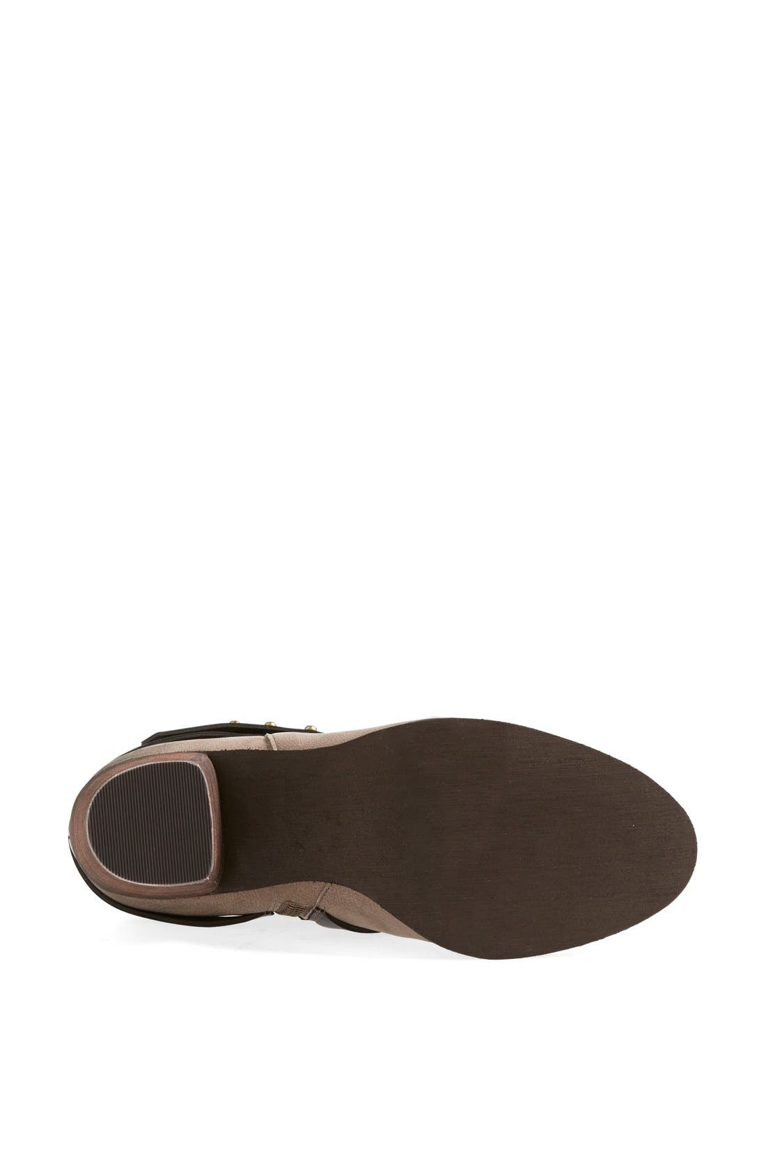 'Train' Wrap Belted Bootie, Alternate, color, TAUPE/ CHOCOLATE