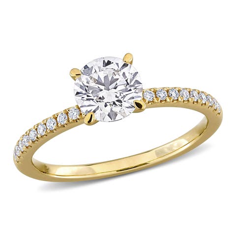 1-1/6 CTW Lab-Grown Diamond Solitaire Ring 14k
