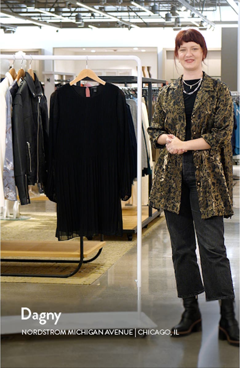 Plissé Long Sleeve Dress, sales video thumbnail