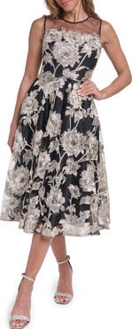 Eliza J Lace Midi Dress