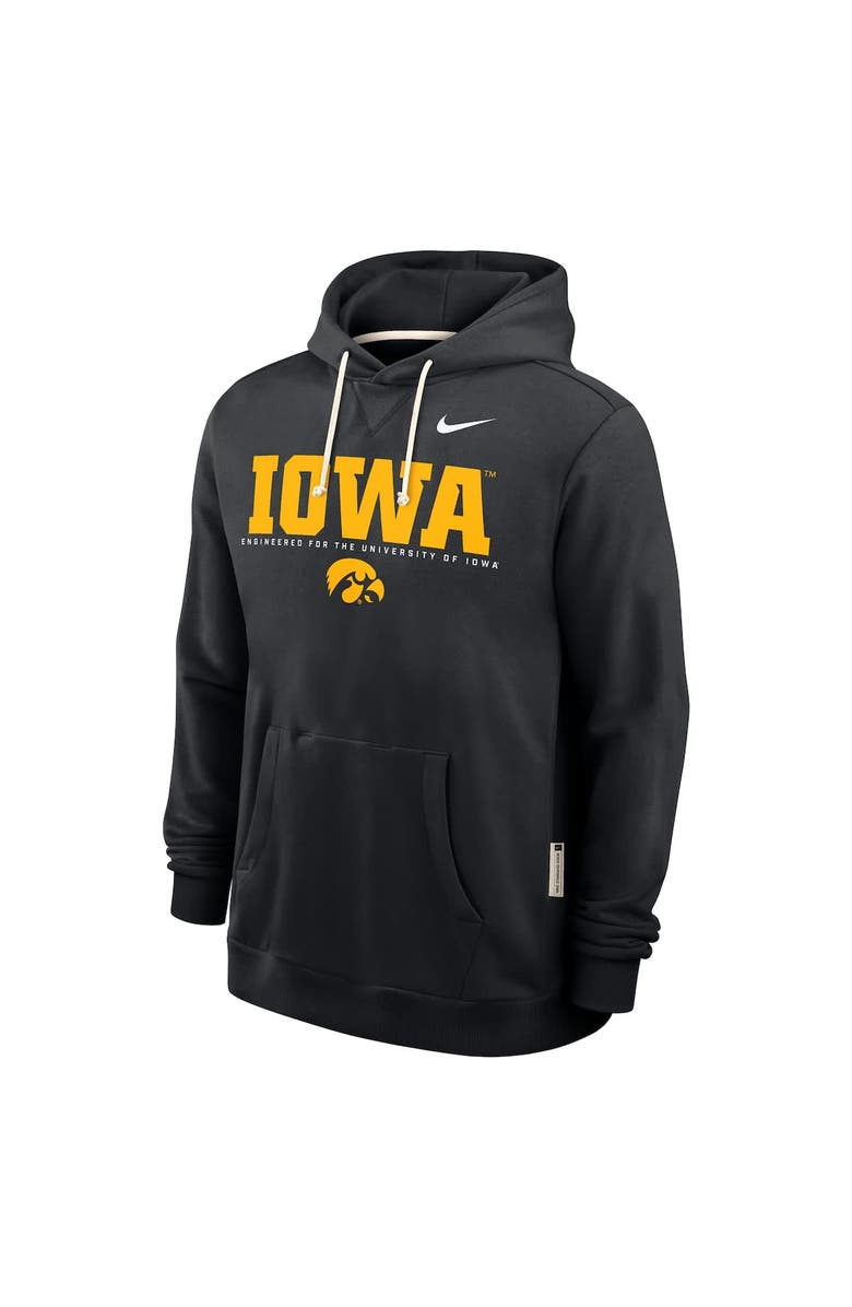 Nike Men's Nike Black Iowa Hawkeyes 2025 Sideline Standard Issue Dri-FIT Hoodie, Alternate, color, Black