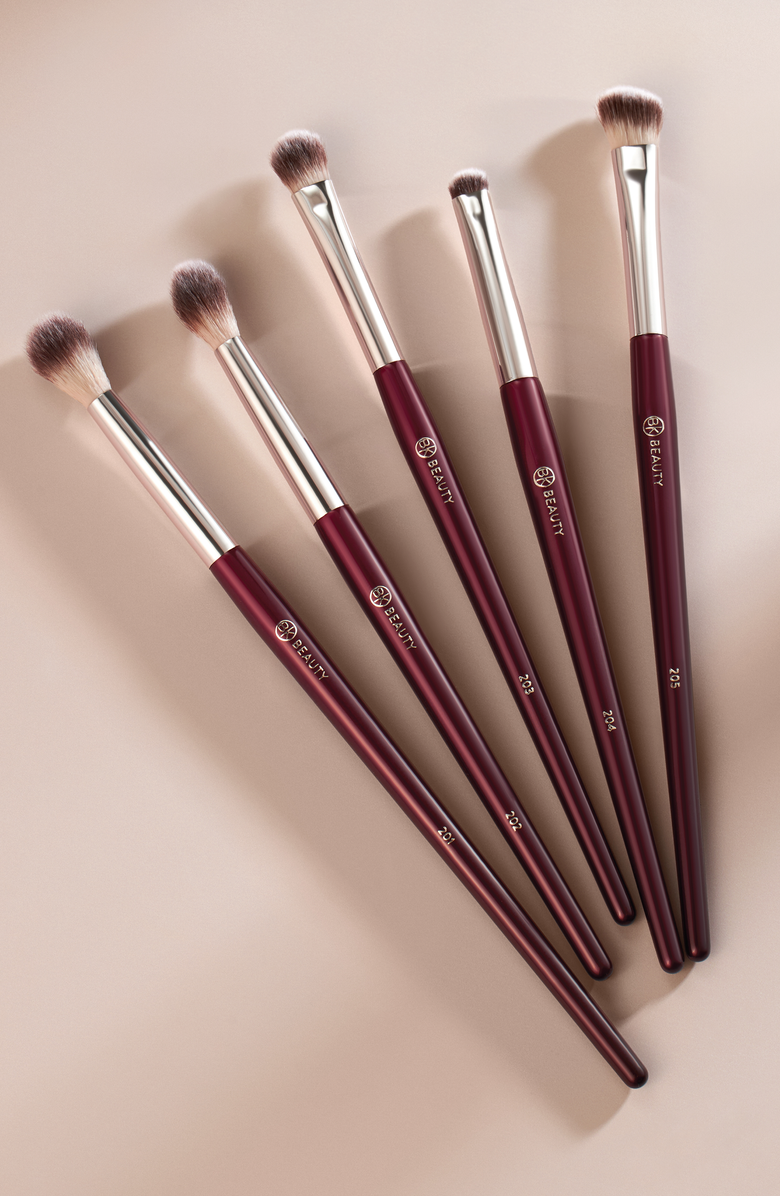 BK Beauty Essentials Collection Eye Brush Set, Alternate, color, Burgundy