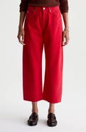 AG Hattie Raw Hem High Waist Crop Barrel Jeans