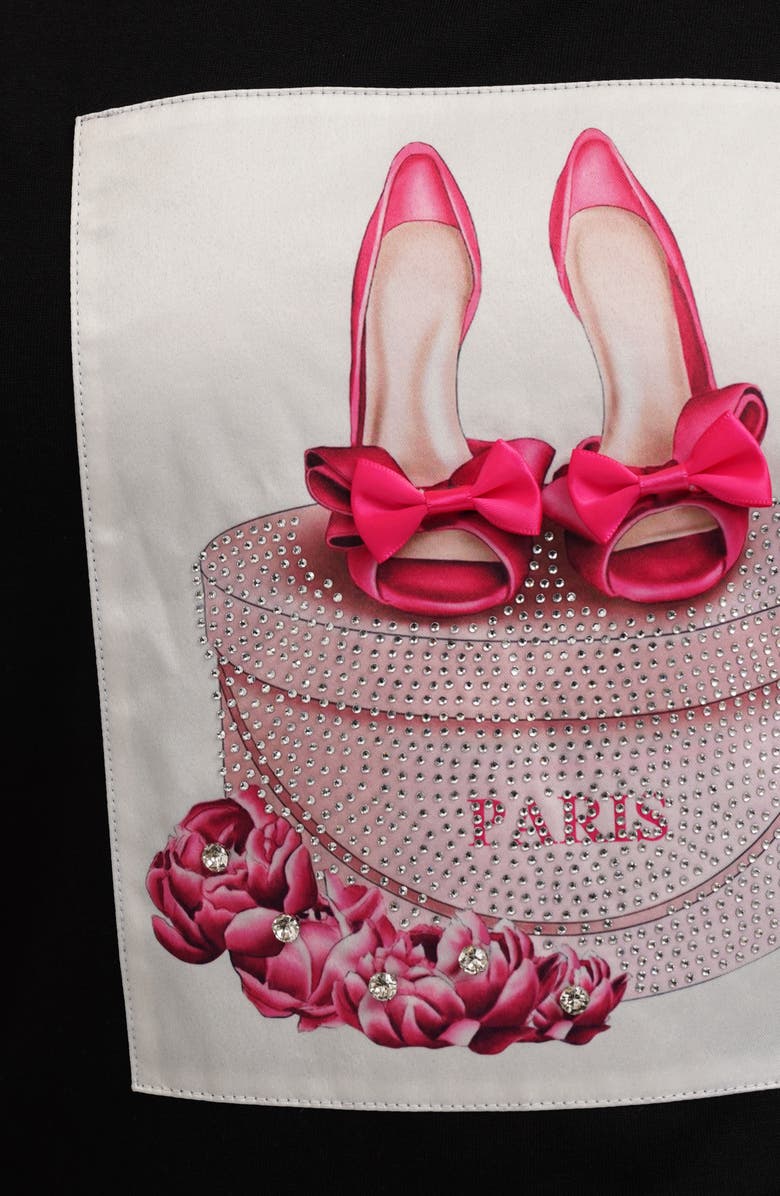 CYRUS Paris Shoes Raglan Long Sleeve Graphic T-Shirt, Alternate, color, Black