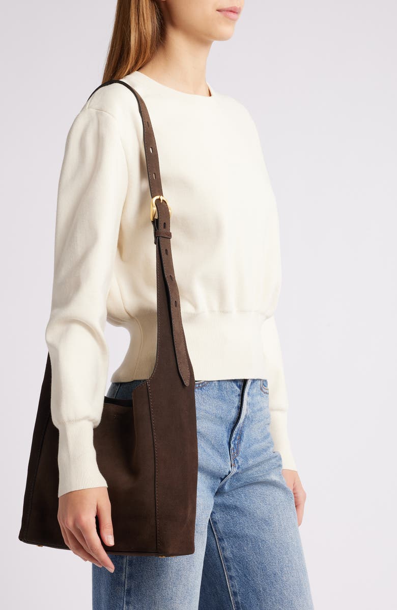 rag & bone Small Belize Basketweave Embossed Leather Shopper, Alternate, color,