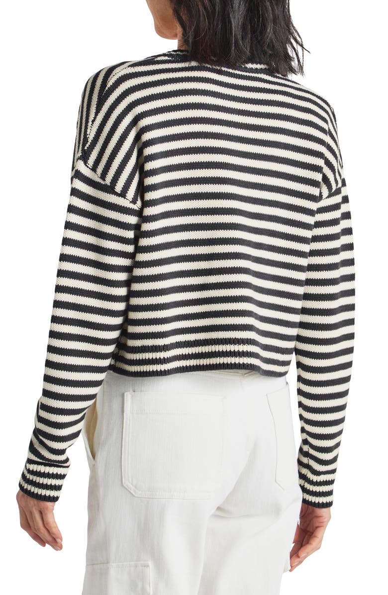 Splendid Lily Stripe Cotton Blend Crop Cardigan, Alternate, color, 